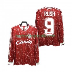 Liverpool Rush 9 1989 1991 Retro Mænd Hjemmebane Fodboldtrøje Langærmet