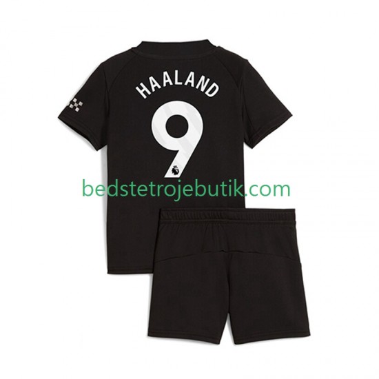 Manchester City Erling Haaland 9 Børn Udebane Fodboldtrøje 2025-2026 Kortærmet