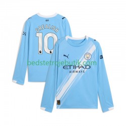 Manchester City Jack Grealish 10 Mænd Hjemmebane Fodboldtrøje 2025-2026 Langærmet
