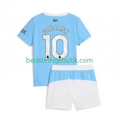 Manchester City Jack Grealish 10 Børn Hjemmebane Fodboldtrøje 2025-2026 Kortærmet