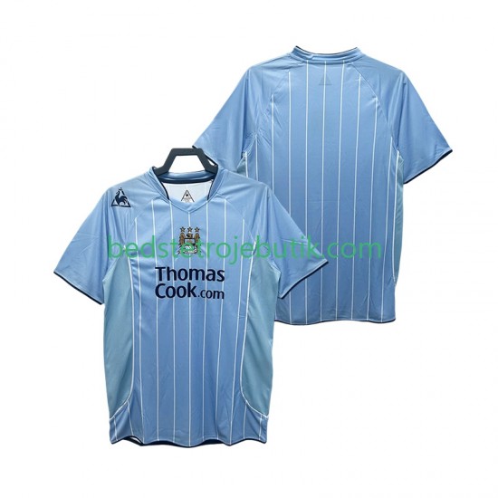 Manchester City 2007 Retro Mænd Hjemmebane Fodboldtrøje 2008 Kortærmet