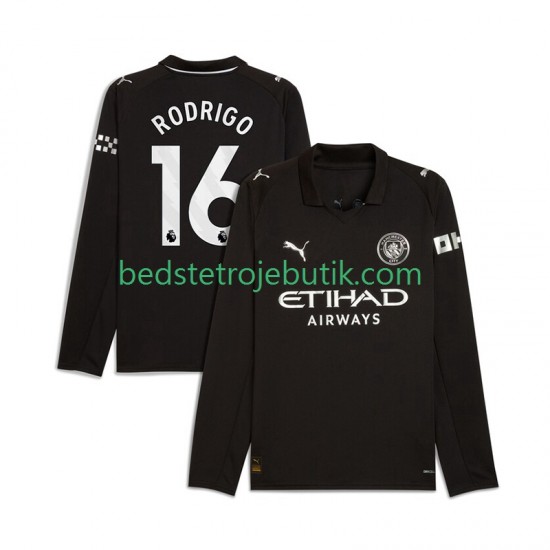Manchester City Rodrigo Hernandez 16 Mænd Udebane Fodboldtrøje 2025-2026 Langærmet