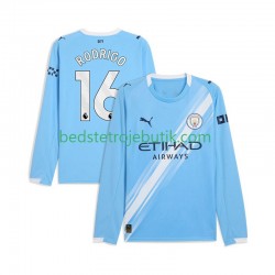Manchester City Rodrigo Hernandez 16 Mænd Hjemmebane Fodboldtrøje 2025-2026 Langærmet