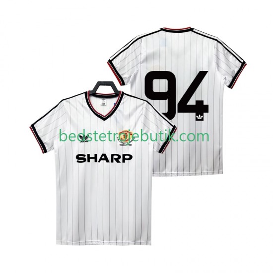 Manchester United 94 1983 1984 Retro Mænd Udebane Fodboldtrøje Kortærmet