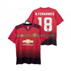 Manchester United B.FERNANDES 18 2018 2019 Retro Mænd Hjemmebane Fodboldtrøje Kortærmet