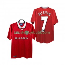 Manchester United BECKHAM 7 2000 Retro Mænd Hjemmebane Fodboldtrøje 1999 Kortærmet