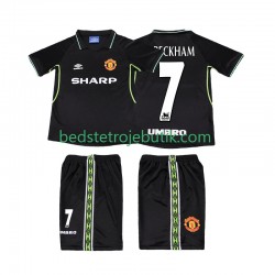 Manchester United Beckham 7 Retro Børn 3. Valg Fodboldtrøje 1999 1998 Kortærmet