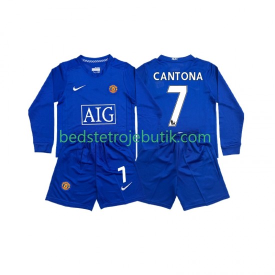 Manchester United CONTONA 7 2009 Retro Børn 3. Valg Fodboldtrøje 2008 Langærmet