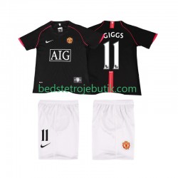 Manchester United GIGGS 11 2007 Retro Børn Udebane Fodboldtrøje 2008 Kortærmet