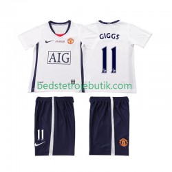 Manchester United GIGGS 11 Champions League 2009 Retro Børn Udebane Fodboldtrøje 2008 Kortærmet