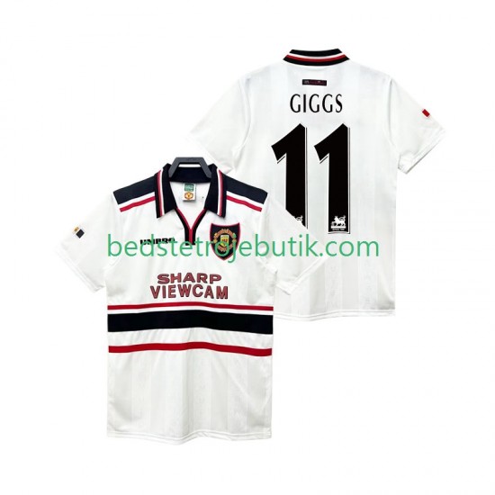Manchester United GIGGS 11 Retro Mænd Udebane Fodboldtrøje 1999 1998 Kortærmet