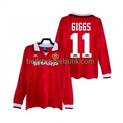 Manchester United GIGGS 11 1992 1994 Retro Mænd Hjemmebane Fodboldtrøje Langærmet