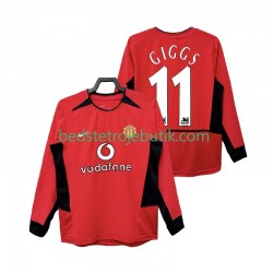 Manchester United GIGGS 11 Retro Mænd Hjemmebane Fodboldtrøje 2004 2002 Langærmet