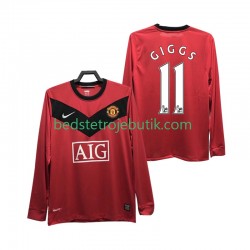 Manchester United GIGGS 11 2009 Retro Mænd Hjemmebane Fodboldtrøje 2010 Langærmet