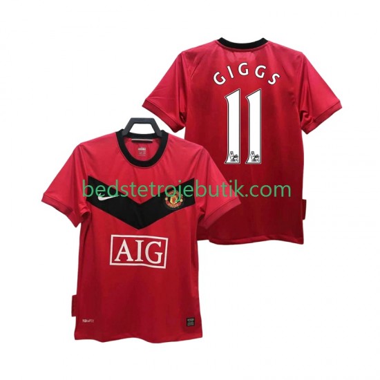 Manchester United GIGGS 11 2009 Retro Mænd Hjemmebane Fodboldtrøje 2010 Kortærmet