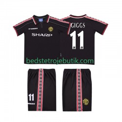 Manchester United GIGGS 11 Retro Børn Udebane Fodboldtrøje 1999 1998 Kortærmet