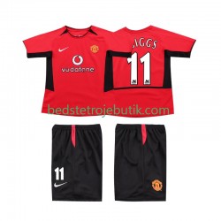 Manchester United GIGGS 11 Retro Børn Hjemmebane Fodboldtrøje 2004 2002 Kortærmet