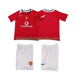 Manchester United 2005 Retro Børn Hjemmebane Fodboldtrøje 2006 Kortærmet