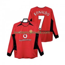 Manchester United RONALDO 7 Retro Mænd Hjemmebane Fodboldtrøje 2004 2002 Langærmet