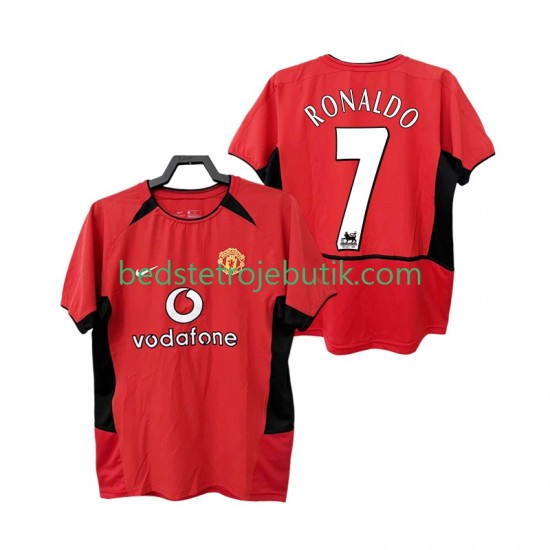Manchester United RONALDO 7 Retro Mænd Hjemmebane Fodboldtrøje 2004 2002 Kortærmet