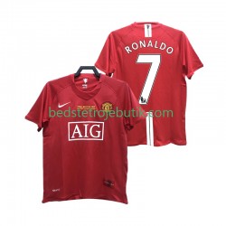 Manchester United RONALDO 7 2007 Retro Mænd Hjemmebane Fodboldtrøje 2008 Kortærmet