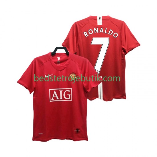 Manchester United RONALDO 7 Premier League 2007 Retro Mænd Hjemmebane Fodboldtrøje 2008 Kortærmet