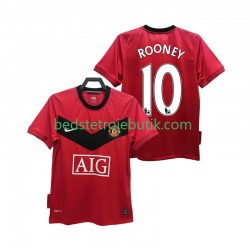Manchester United ROONEY 10 2009 Retro Mænd Hjemmebane Fodboldtrøje 2010 Kortærmet