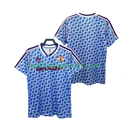 Manchester United 1990 1992 Retro Mænd Udebane Fodboldtrøje Kortærmet
