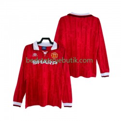 Manchester United 1992 1994 Retro Mænd Hjemmebane Fodboldtrøje Langærmet