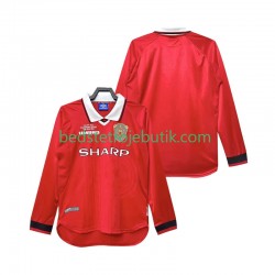 Manchester United 2000 Retro Mænd Hjemmebane Fodboldtrøje 1999 Langærmet