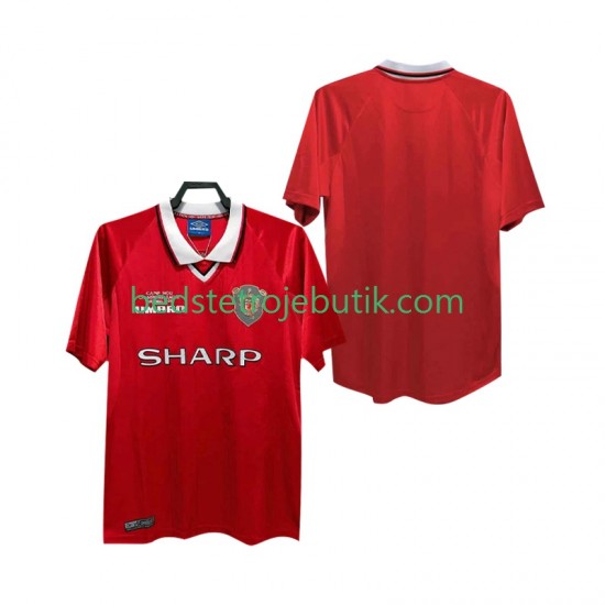Manchester United 2000 Retro Mænd Hjemmebane Fodboldtrøje 1999 Kortærmet