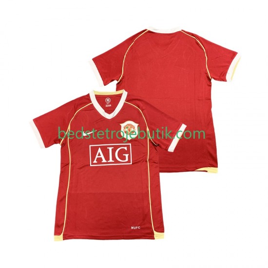 Manchester United 2007 Retro Mænd Hjemmebane Fodboldtrøje 2006 Kortærmet