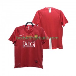 Manchester United 2007 Retro Mænd Hjemmebane Fodboldtrøje 2008 Kortærmet
