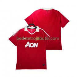 Manchester United Retro Mænd Hjemmebane Fodboldtrøje 2011 2010 Kortærmet