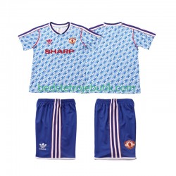 Manchester United 1990 1992 Retro Børn Udebane Fodboldtrøje Kortærmet