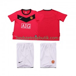 Manchester United 2009 Retro Børn Hjemmebane Fodboldtrøje 2010 Kortærmet