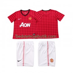 Manchester United 2012 2013 Retro Børn Hjemmebane Fodboldtrøje Kortærmet