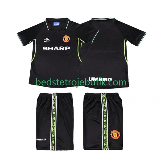 Manchester United Retro Børn 3. Valg Fodboldtrøje 1999 1998 Kortærmet