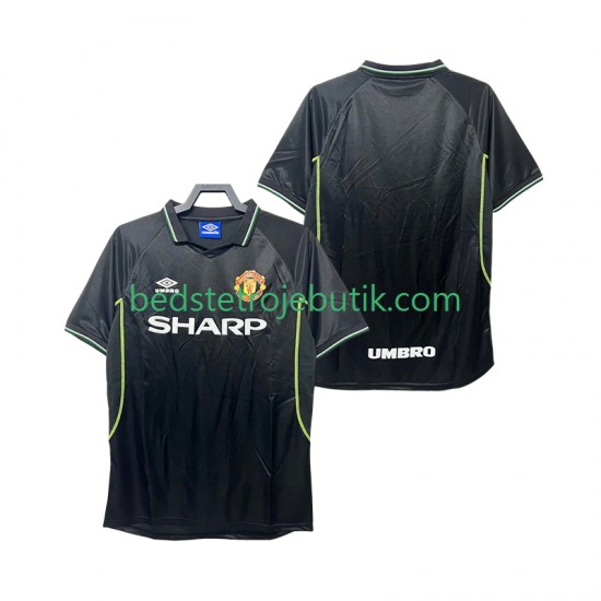 Manchester United Retro Mænd 3. Valg Fodboldtrøje 1999 1998 Kortærmet
