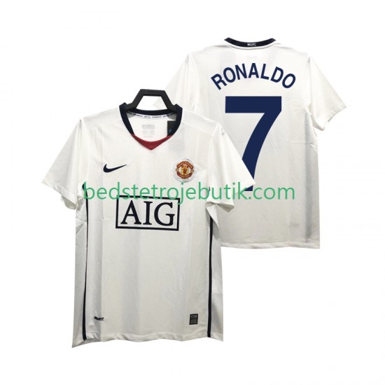 Manchester United Ronaldo 7 Premier League 2009 Retro Mænd Udebane Fodboldtrøje 2008 Kortærmet