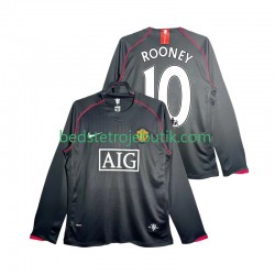 Manchester United Rooney 10 2007 Retro Mænd Udebane Fodboldtrøje 2008 Langærmet