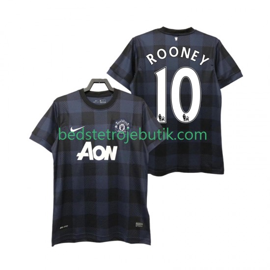 Manchester United Rooney 10 2013 2014 Retro Mænd Udebane Fodboldtrøje Kortærmet