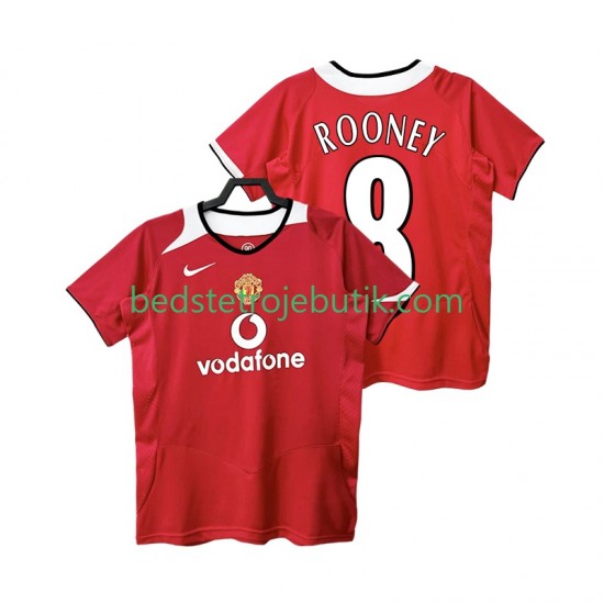 Manchester United Rooney 8 2005 Retro Mænd Hjemmebane Fodboldtrøje 2006 Kortærmet