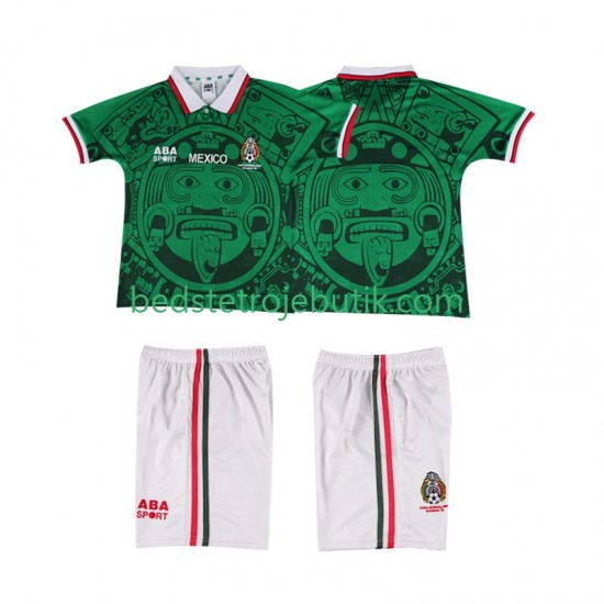 Mexico Retro Børn Hjemmebane Fodboldtrøje 1998 Kortærmet