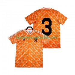 Holland 3 1988 Retro Mænd Hjemmebane Fodboldtrøje Kortærmet