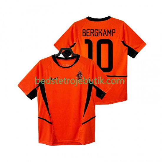 Holland BERGKAMP 10 Retro Mænd Hjemmebane Fodboldtrøje 2002 Kortærmet