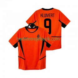 Holland KLUIVERT 9 Retro Mænd Hjemmebane Fodboldtrøje 2002 Kortærmet