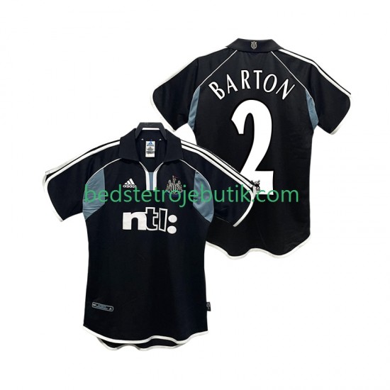 Newcastle United BARTON 2 2000 2001 Retro Mænd Udebane Fodboldtrøje Kortærmet