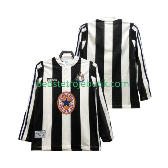 Newcastle United 1995 1997 Retro Mænd Hjemmebane Fodboldtrøje Langærmet