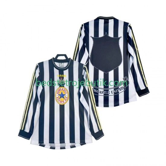 Newcastle United 1997 Retro Mænd Hjemmebane Fodboldtrøje 1999 Langærmet
